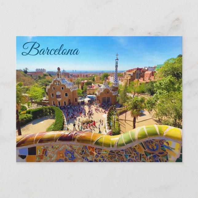 Carte Postale Barcelona Park Guell (Devant)