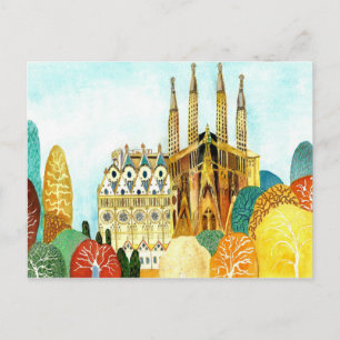 Carte Postale Barcelone de Gaudi.