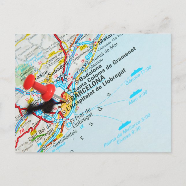 Carte Postale Barcelone, Espagne (Devant)