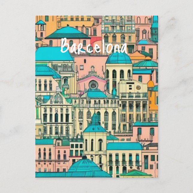 Carte Postale Barcelone Espagne (Devant)