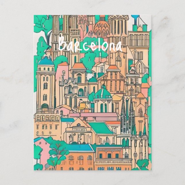 Carte Postale Barcelone Espagne (Devant)