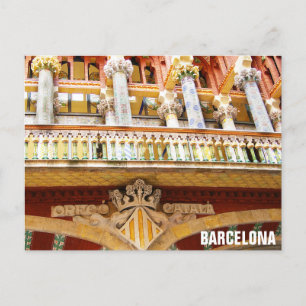 Carte Postale Barcelone Espagne Architecture espagnole colorée