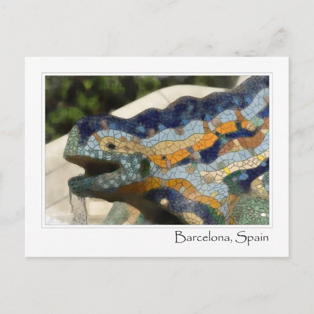Carte Postale Barcelone Espagne Parc Guell Mosaic Lizard (Devant)