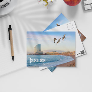Carte Postale Barcelone, Espagne - Plage de Barceloneta