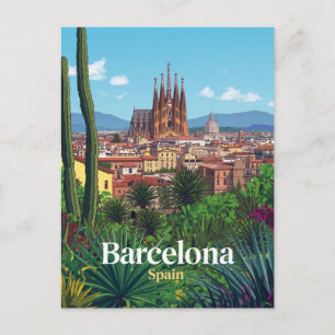 Carte Postale Barcelone Espagne Sagrada Familia Ville