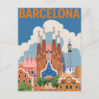 Barcelone Espagne vintage
