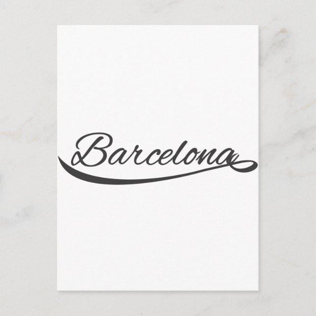Carte Postale barcelone typographique (Devant)