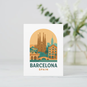 Carte Postale Barcelone Vintage Espagne Voyage – Sagrada Familia