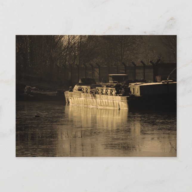 Carte Postale Barge de travail (Devant)