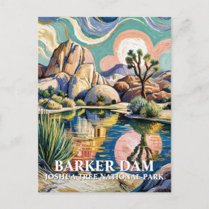 Carte Postale Barker Dam Joshua Tree Van Gogh Désert Texte Perso