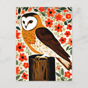 Carte Postale Barn Owl