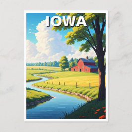 Carte Postale Barne rouge Iowa