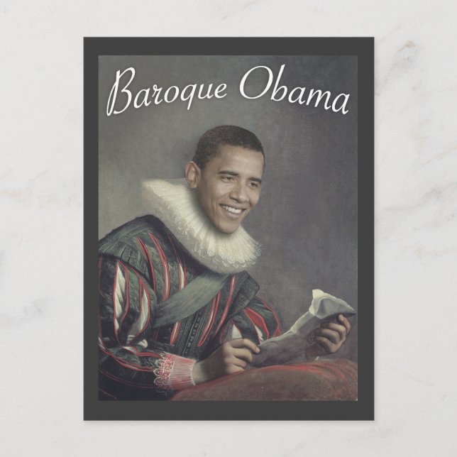 Carte Postale Baroque Obama (Devant)