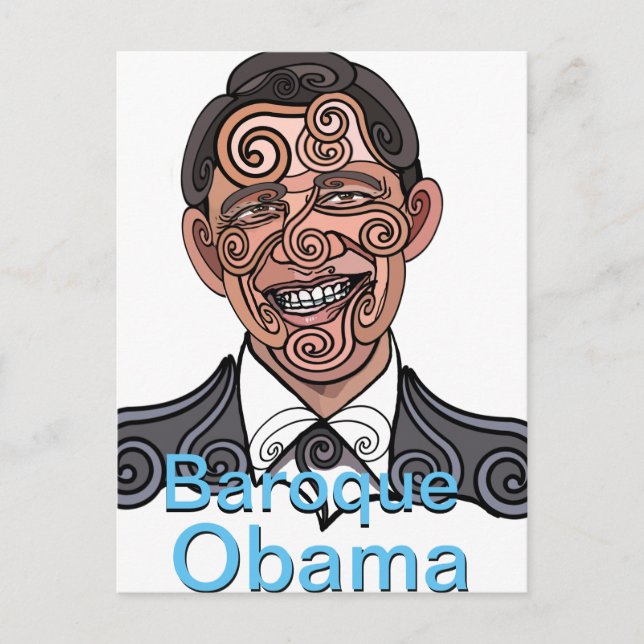 Carte postale Baroque Obama (Devant)
