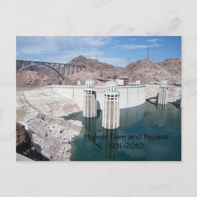 Carte Postale barrage Hoover et contournement1931-2010 (Devant)