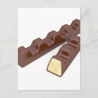 Carte Postale Barres de chocolat au lait