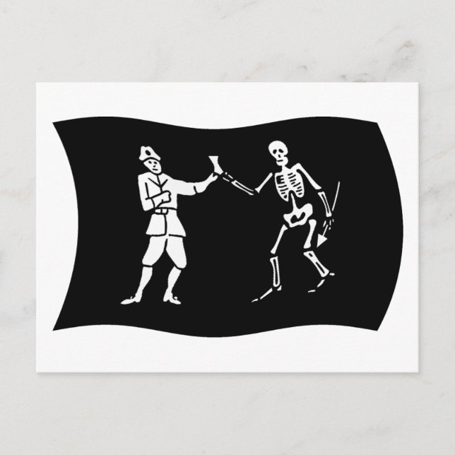 Carte postale Bartholomew Roberts Flag (Devant)