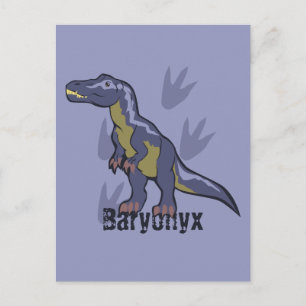 Carte Postale Baryonyx bleu