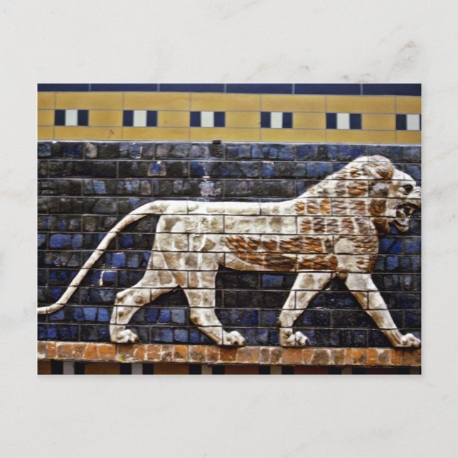 Carte Postale Bas Relief, Porte Lion De L'Ishtar - Istanbul (Devant)