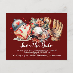 Carte Postale Base-ball, sauvez la date