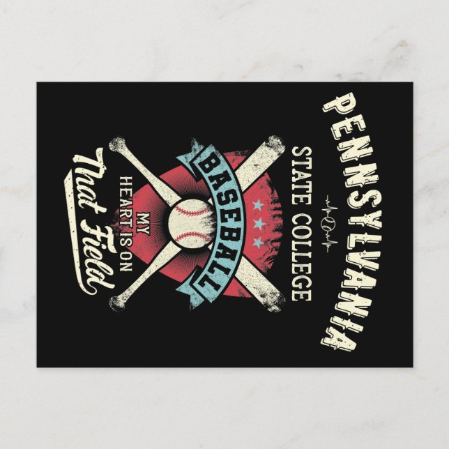 Carte Postale Baseball au Pennsylvania State College (Devant)