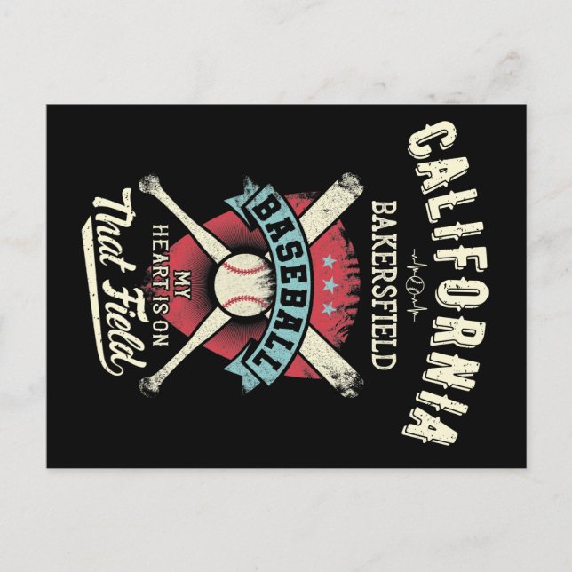 Carte Postale Baseball de Californie Bakersfield (Devant)