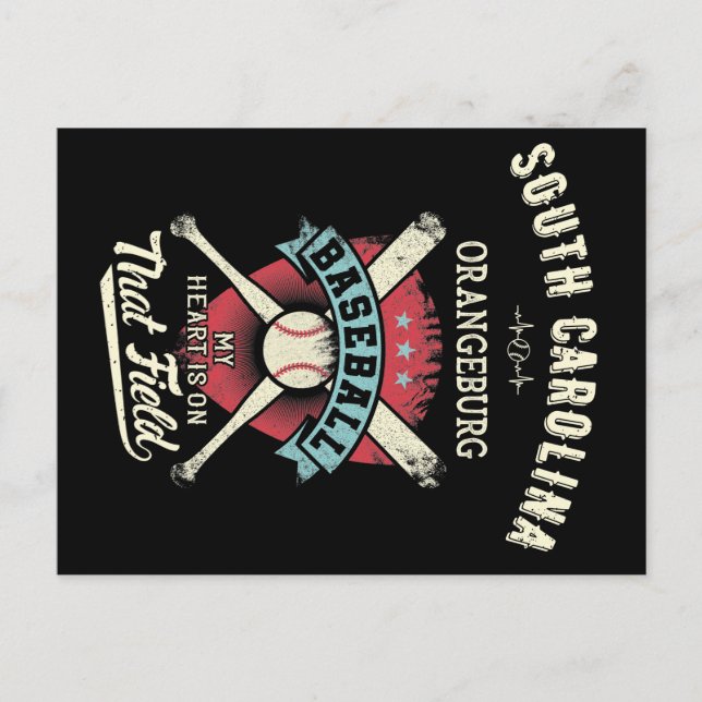 Carte Postale Baseball de Caroline du Sud Orangeburg (Devant)