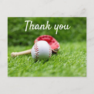 Carte Postale Baseball et chauve-souris sont sur le Merci d'herb