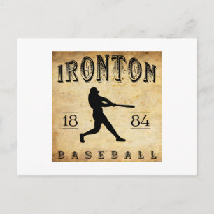 Carte Postale Baseball Ironton Ohio 1884