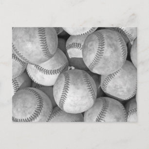 Carte Postale Baseball noir et blanc