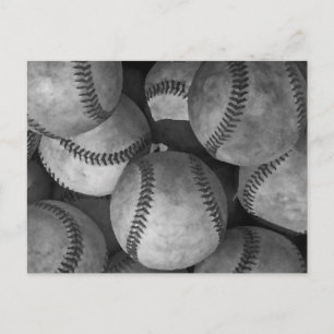 Carte Postale Baseball noir et blanc