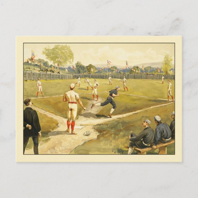 Carte Postale Baseball par Henry Sandham (Devant)