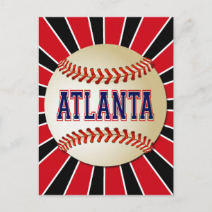 CARTE POSTALE BASEBALL RETRO ATLANTA