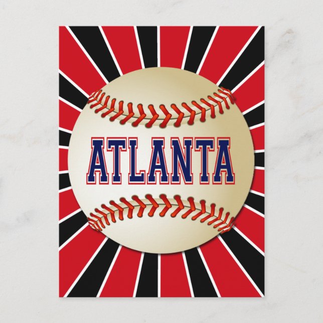 CARTE POSTALE BASEBALL RETRO ATLANTA (Devant)