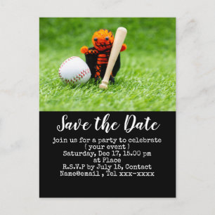 Carte Postale Baseball sauver la date Baseball Halloween Party
