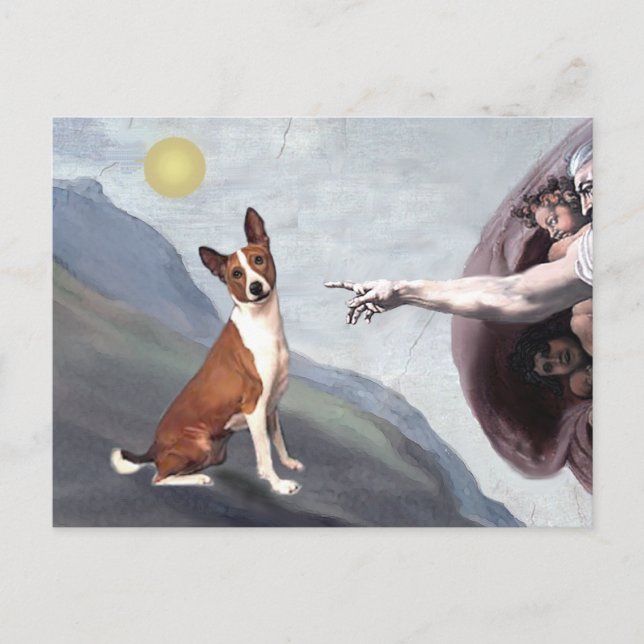 Carte Postale Basenji de Dieu (Devant)