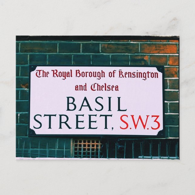 Carte Postale Basil Street - Kensington & Chelsea (Devant)