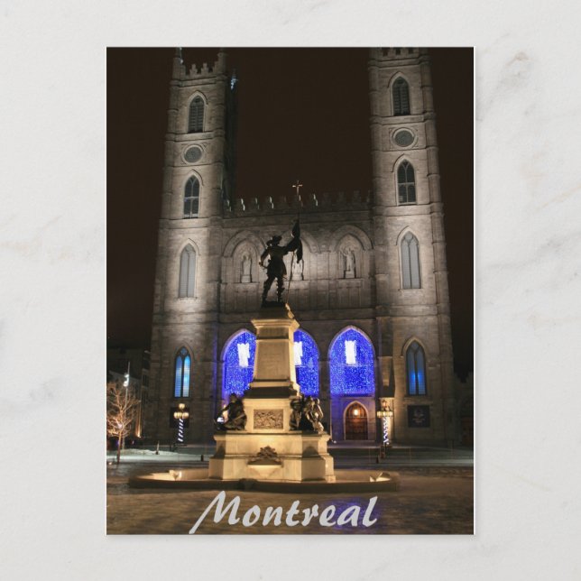 Carte Postale Basilique Notre-Dame de Montréal (Devant)