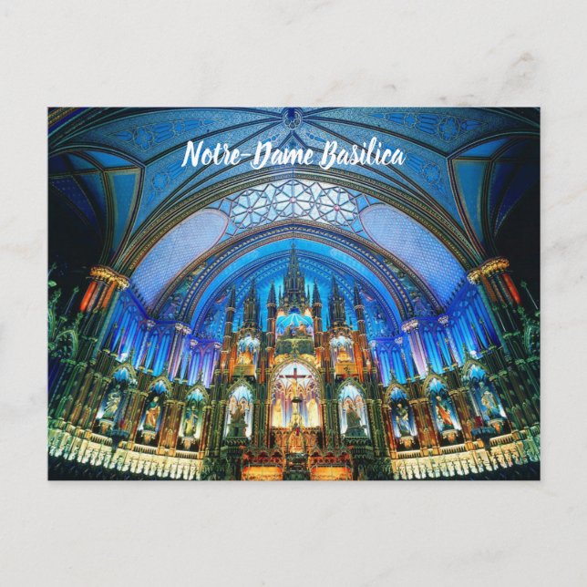 Carte Postale Basilique Notre-Dame Montréal Canada (Devant)