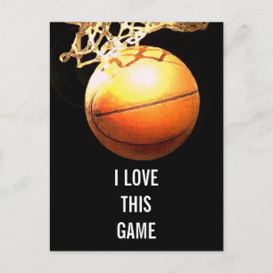 Carte Postale Basket-ball - Art d'illustration sportive