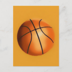 Carte Postale Basket-ball avec effet de mosaïque