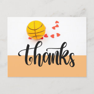 Carte Postale Basket-ball avec mot MERCI