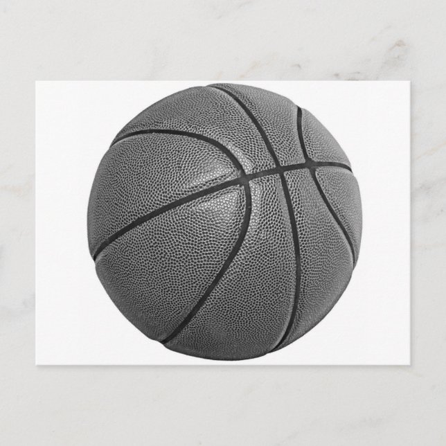 Carte Postale Basket-ball en niveaux de gris (Devant)