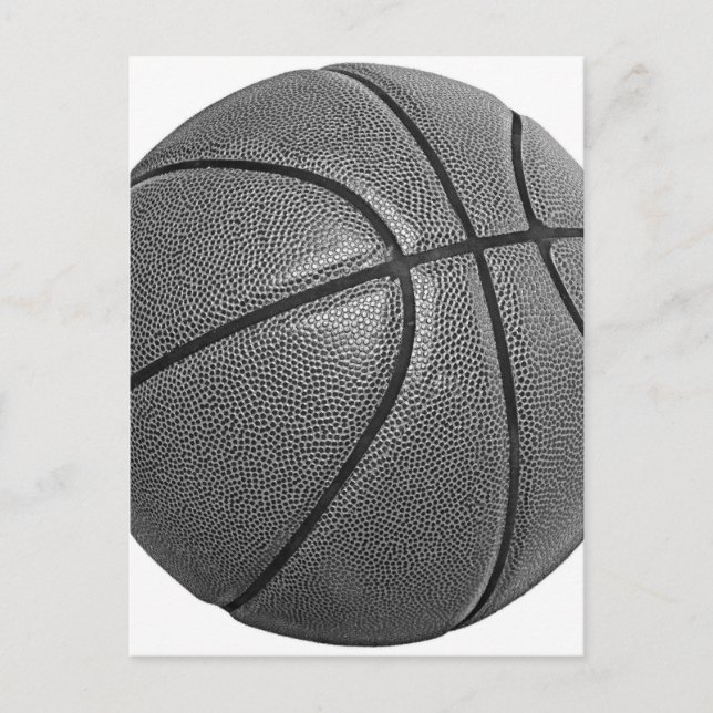 Carte Postale Basket-ball en niveaux de gris (Devant)