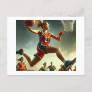 Carte Postale Basket-ball féminin,