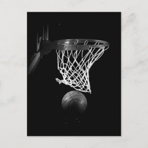 Carte Postale Basket-ball noir et blanc