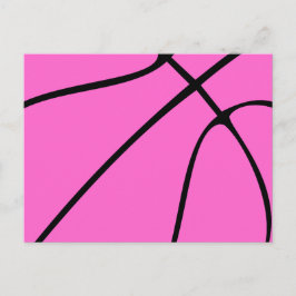 Carte Postale Basket-ball rose personnalisé