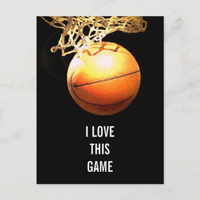 Carte Postale Basket-ball - Sports Illustration Art (Devant)