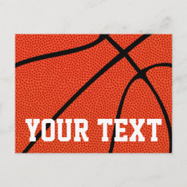 Carte Postale Basket-ball Texte personnalisé ou nom du joueur Éq