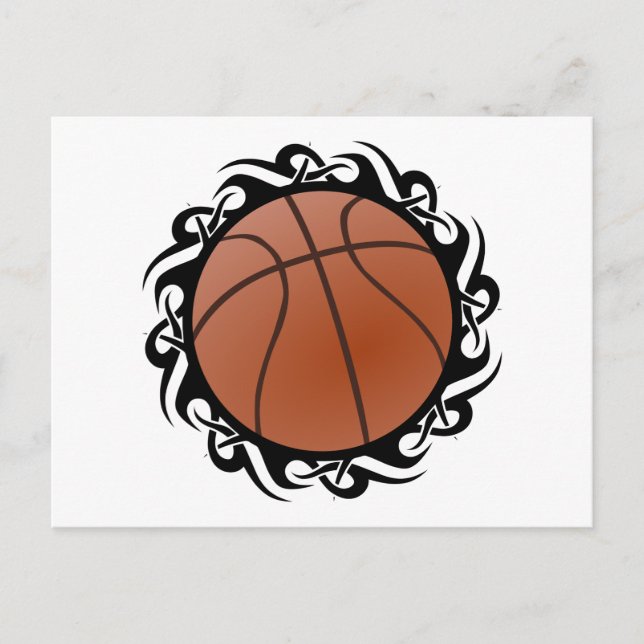 Carte Postale basket-ball tribal (Devant)